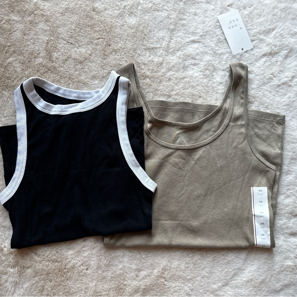 a new day Black and Tan Camisoles
